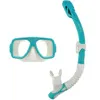 Akona Two Lens Mask & Dry Snorkel Set Tiffany/White Silicone